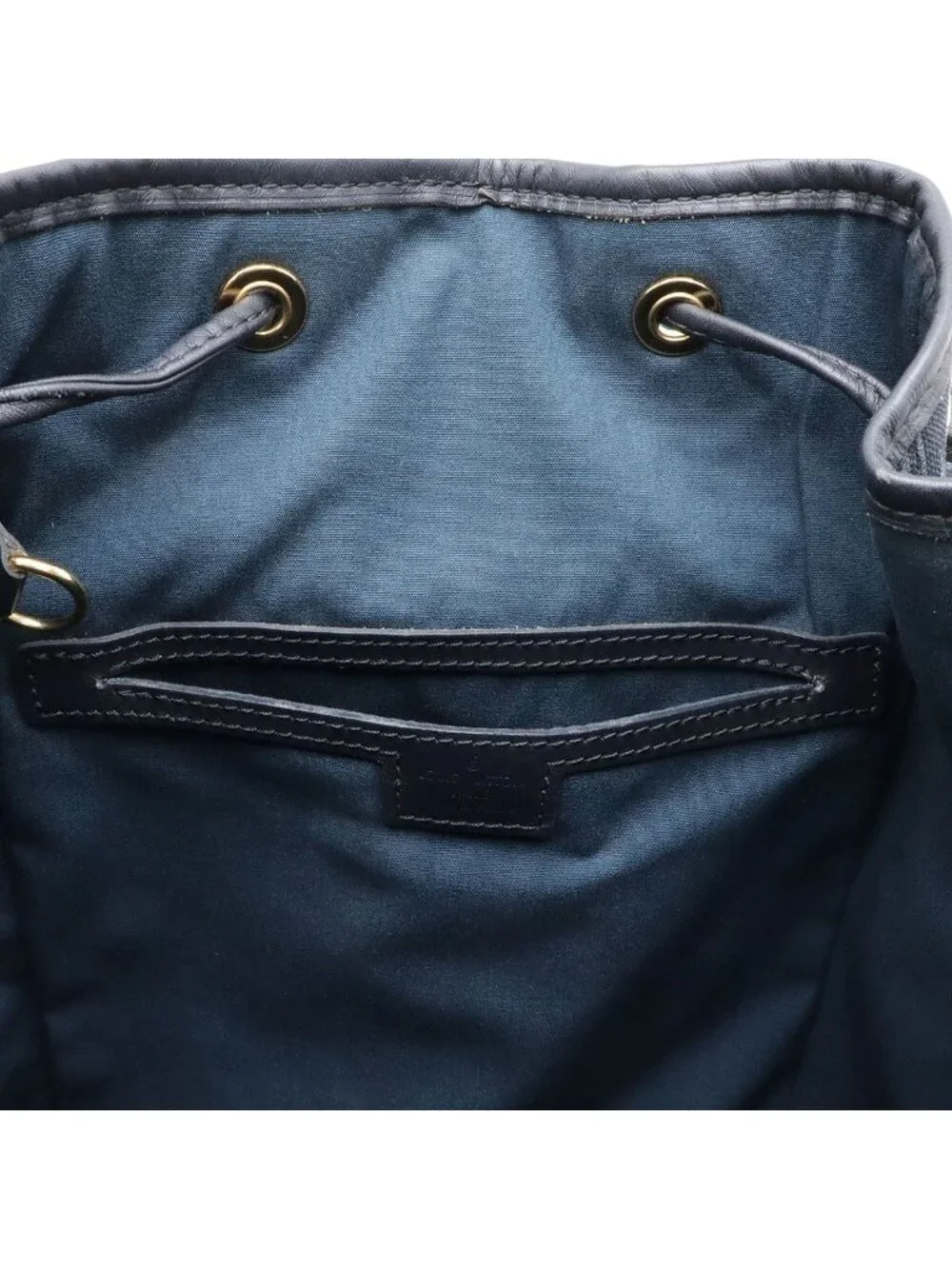 Louis Vuitton Monogram Mini Montsouris GM Backpack Shoulder Bag Blue Navy